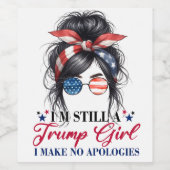 Étiquette Pour Bouteilles De Vin Donald Trump (Étiquettes simples)