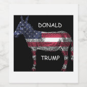 Étiquette Pour Bouteilles De Vin Donald Trump - Quel âne ? (Étiquettes simples)