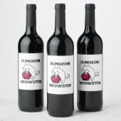 Étiquette Pour Bouteilles De Vin Donjon Meowster Chat Drôle (Bouteilles)