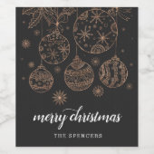 Étiquette Pour Bouteilles De Vin Doré | Fête personnalisée (Étiquettes simples)