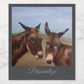 Étiquette Pour Bouteilles De Vin Double âne (Étiquettes simples)