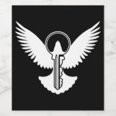 Étiquette Pour Bouteilles De Vin Dove avec clé (Étiquettes simples)