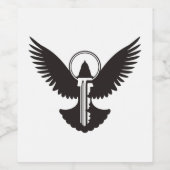 Étiquette Pour Bouteilles De Vin Dove avec clé (Étiquettes simples)