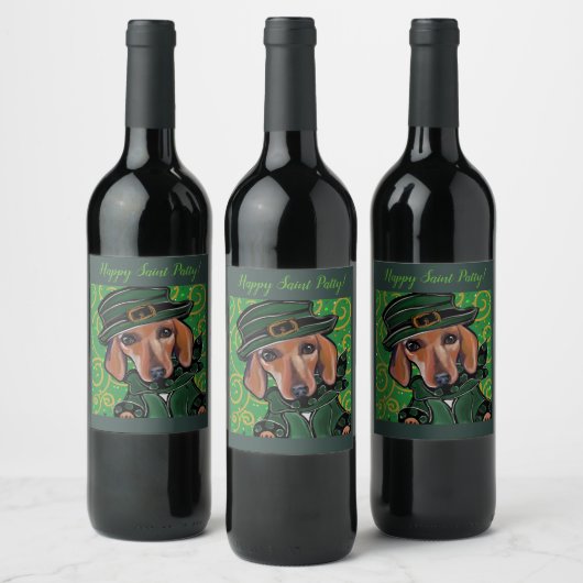 ÉTIQUETTE POUR BOUTEILLES DE VIN DOXSCHUND ROUGE (Bouteilles)