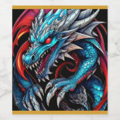 Étiquette Pour Bouteilles De Vin Dragon (Étiquettes simples)