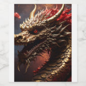 Étiquette Pour Bouteilles De Vin dragon (Étiquettes simples)