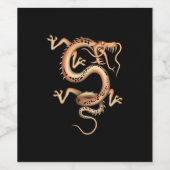 Étiquette Pour Bouteilles De Vin Dragon mystique (Étiquettes simples)