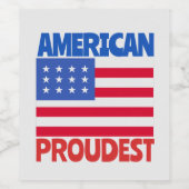 Étiquette Pour Bouteilles De Vin Drapeau américain (Étiquettes simples)