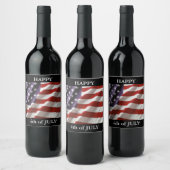 Étiquette Pour Bouteilles De Vin Drapeau américain (Bouteilles)