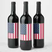 Étiquette Pour Bouteilles De Vin Drapeau américain 50 étoiles : vieilles étoiles de (Bouteilles)