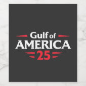 Étiquette Pour Bouteilles De Vin Drapeau américain patriotique du golfe d'Amérique  (Étiquettes simples)