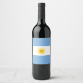 Étiquette Pour Bouteilles De Vin Drapeau Argentine (Devant)