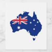 Étiquette Pour Bouteilles De Vin Drapeau australien (Étiquettes simples)