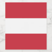 Étiquette Pour Bouteilles De Vin Drapeau autrichien (Étiquettes simples)