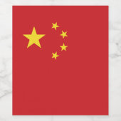 Étiquette Pour Bouteilles De Vin Drapeau chinois (Étiquettes simples)