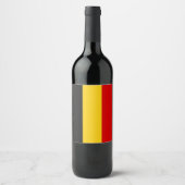 Étiquette Pour Bouteilles De Vin Drapeau de Belgique (Devant)