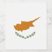 Étiquette Pour Bouteilles De Vin Drapeau de Chypre (Étiquettes simples)