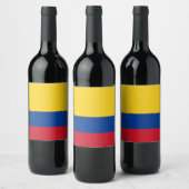 Étiquette Pour Bouteilles De Vin Drapeau de Colombie (Bouteilles)