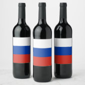 Étiquette Pour Bouteilles De Vin Drapeau de la Russie (Bouteilles)