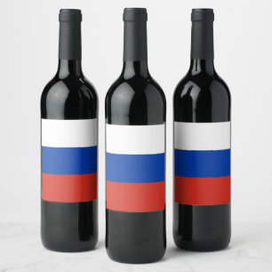Étiquette Pour Bouteilles De Vin Drapeau de la Russie