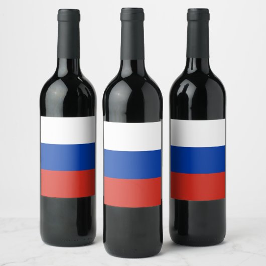 Étiquette Pour Bouteilles De Vin Drapeau de la Russie (Bouteilles)