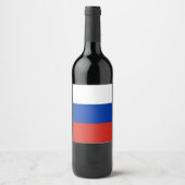 Étiquette Pour Bouteilles De Vin Drapeau de la Russie (Devant)