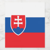 Étiquette Pour Bouteilles De Vin Drapeau de la Slovaquie (Étiquettes simples)