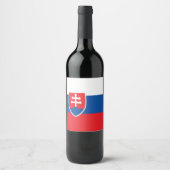 Étiquette Pour Bouteilles De Vin Drapeau de la Slovaquie (Devant)