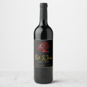 Étiquette Pour Bouteilles De Vin Drapeau de la Turquie (Devant)