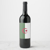 Étiquette Pour Bouteilles De Vin Drapeau de l'Algérie (Devant)