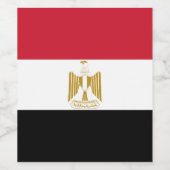 Étiquette Pour Bouteilles De Vin Drapeau de l'Égypte (Étiquettes simples)