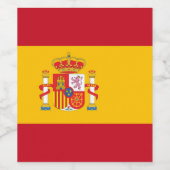 Étiquette Pour Bouteilles De Vin Drapeau de l'Espagne (Étiquettes simples)