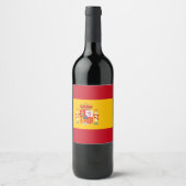 Étiquette Pour Bouteilles De Vin Drapeau de l'Espagne (Devant)