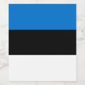 Étiquette Pour Bouteilles De Vin Drapeau de l'Estonie (Étiquettes simples)