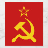 Étiquette Pour Bouteilles De Vin Drapeau de l'URSS - Drapeau de l'Union soviétique (Étiquettes simples)