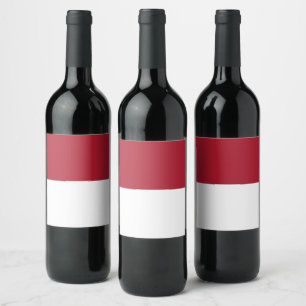 Étiquette Pour Bouteilles De Vin Drapeau de Monaco