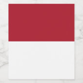 Étiquette Pour Bouteilles De Vin Drapeau de Monaco (Étiquettes simples)