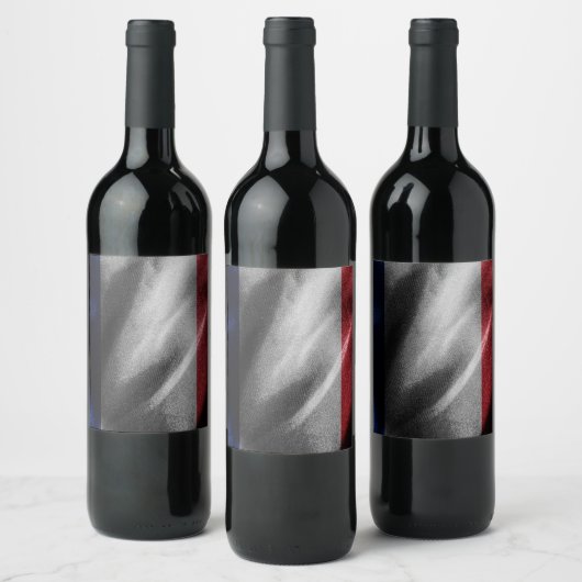 Étiquette Pour Bouteilles De Vin Drapeau de soie en France (Bouteilles)