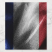 Étiquette Pour Bouteilles De Vin Drapeau de soie en France (Étiquettes simples)