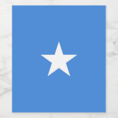 Étiquette Pour Bouteilles De Vin Drapeau de Somalie (Étiquettes simples)