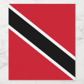 Étiquette Pour Bouteilles De Vin Drapeau de Trinité-et-Tobago (Étiquettes simples)