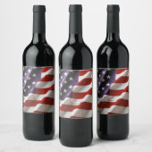 Étiquette Pour Bouteilles De Vin Drapeau des États-Unis (Bouteilles)