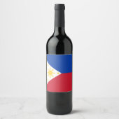 Étiquette Pour Bouteilles De Vin drapeau des Philippines (Devant)
