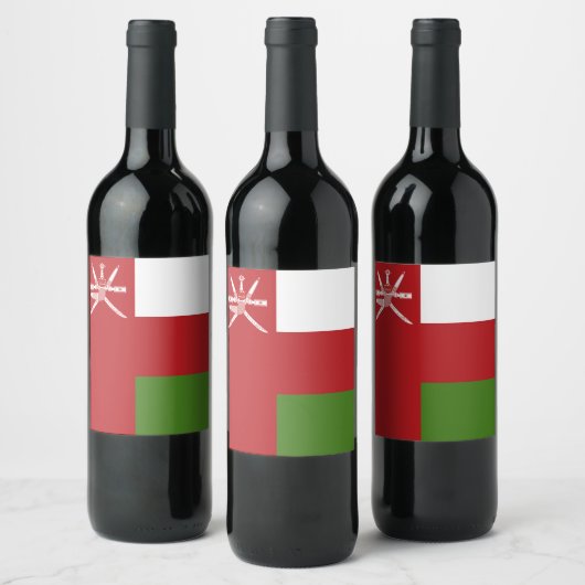 Étiquette Pour Bouteilles De Vin drapeau d'Oman (Bouteilles)