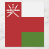 Étiquette Pour Bouteilles De Vin drapeau d'Oman (Étiquettes simples)