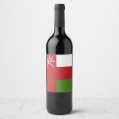 Étiquette Pour Bouteilles De Vin drapeau d'Oman (Devant)