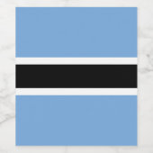 Étiquette Pour Bouteilles De Vin Drapeau du Botswana (Étiquettes simples)