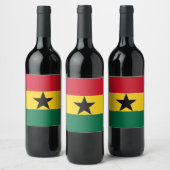 Étiquette Pour Bouteilles De Vin Drapeau du Ghana (Bouteilles)