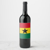 Étiquette Pour Bouteilles De Vin Drapeau du Ghana (Devant)