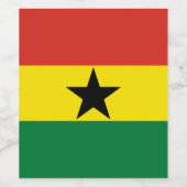 Étiquette Pour Bouteilles De Vin Drapeau du Ghana (Étiquettes simples)